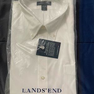 Lands End Men’s White Dress Shirt